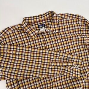 Patagonia Men's Organic Cotton Plaid Long Sleeve Button Up Shirt XXL